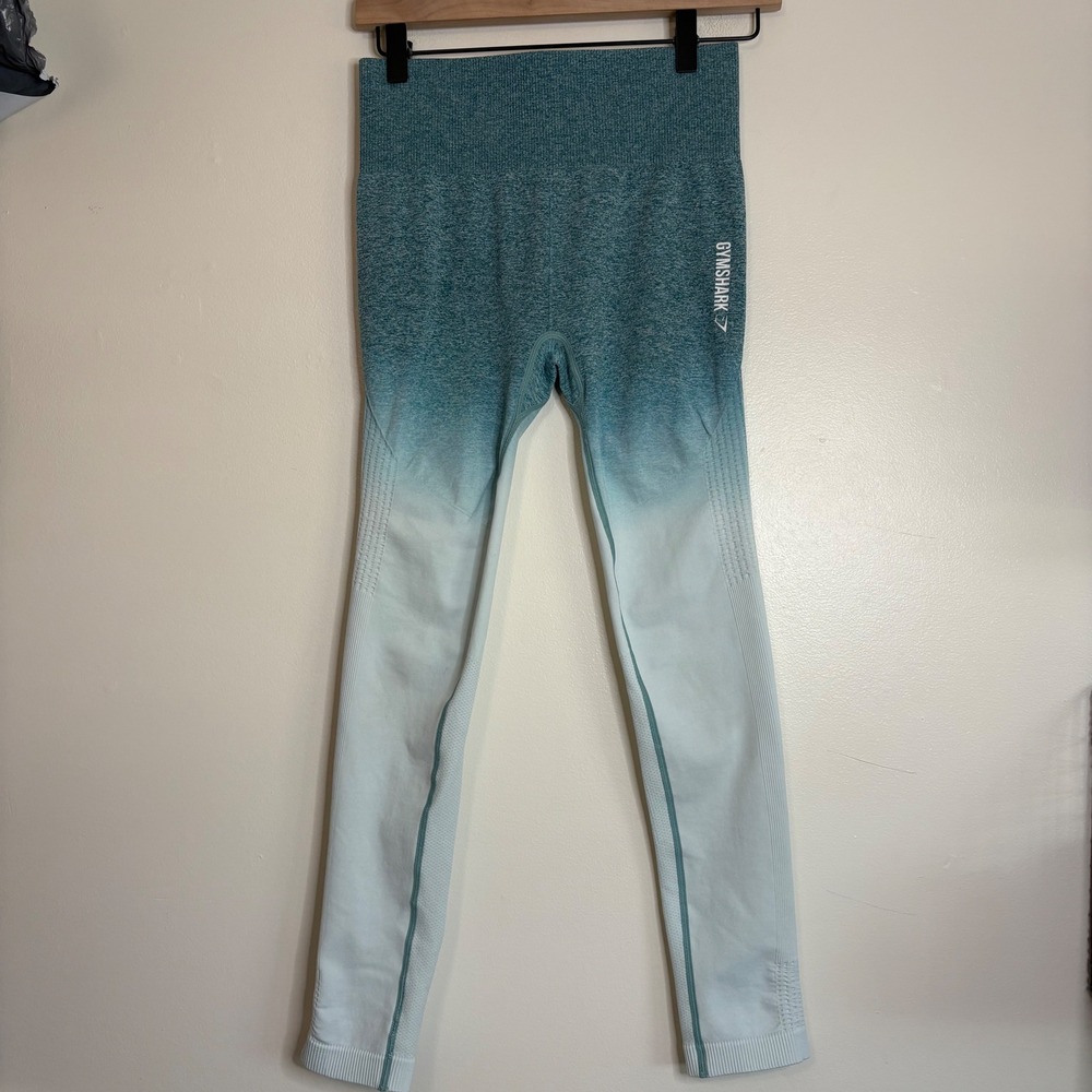 Gymshark Adapt Seamless Leggings Teal Blue High Waisted Workout Tights